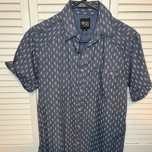 Blue Short Sleeve Button Down